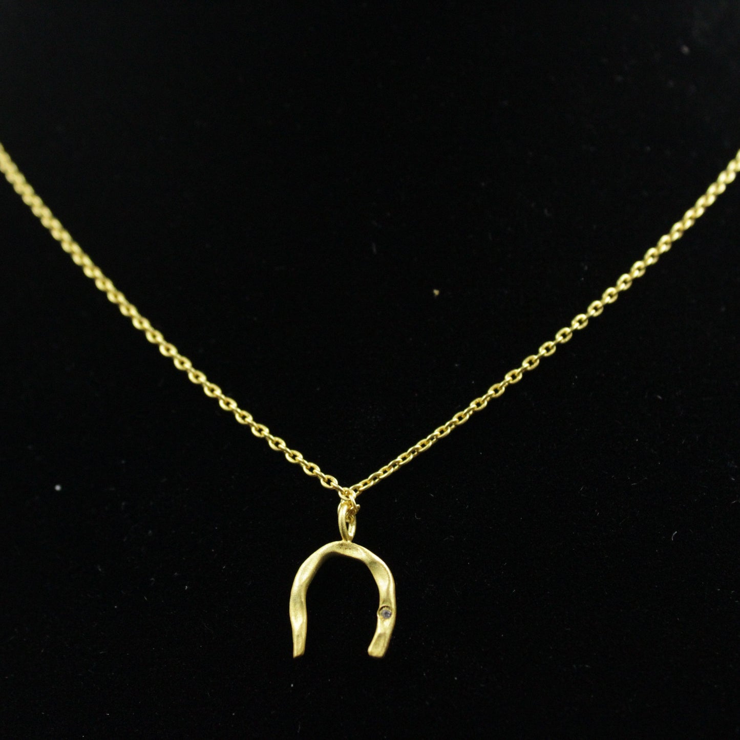 Cadena HERRADURA bañada en oro-0