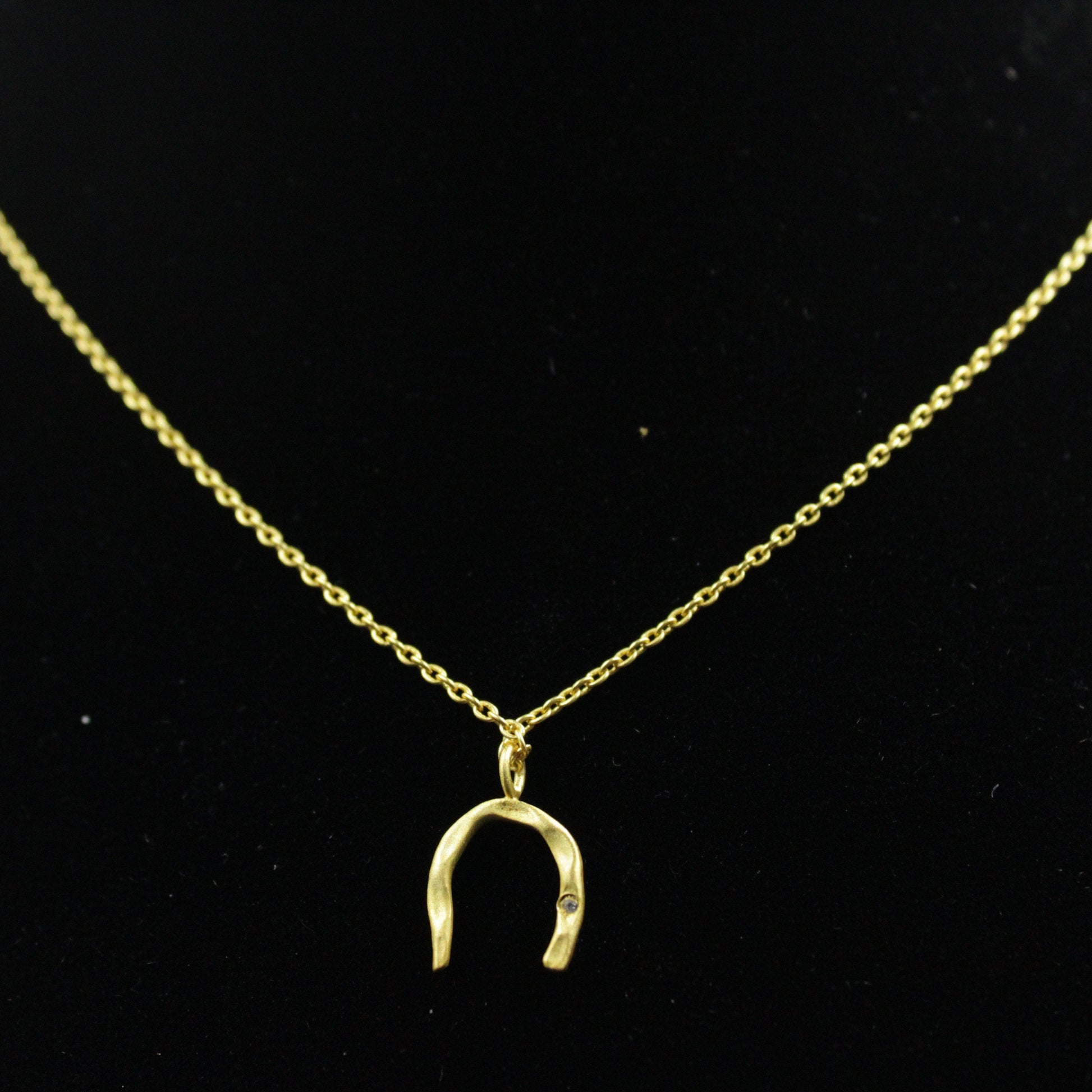 Cadena HERRADURA bañada en oro-0