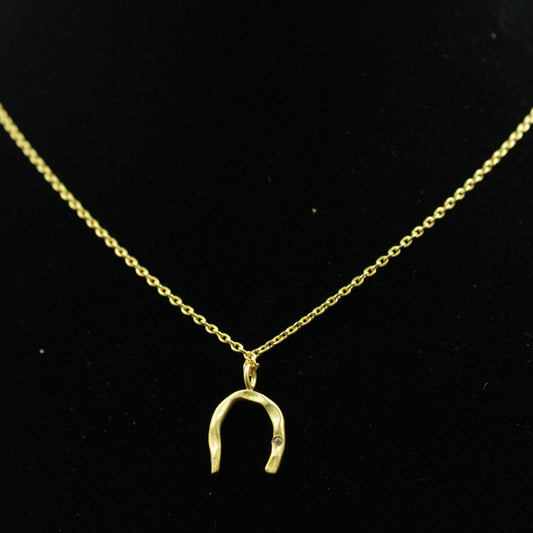 Cadena HERRADURA bañada en oro-0