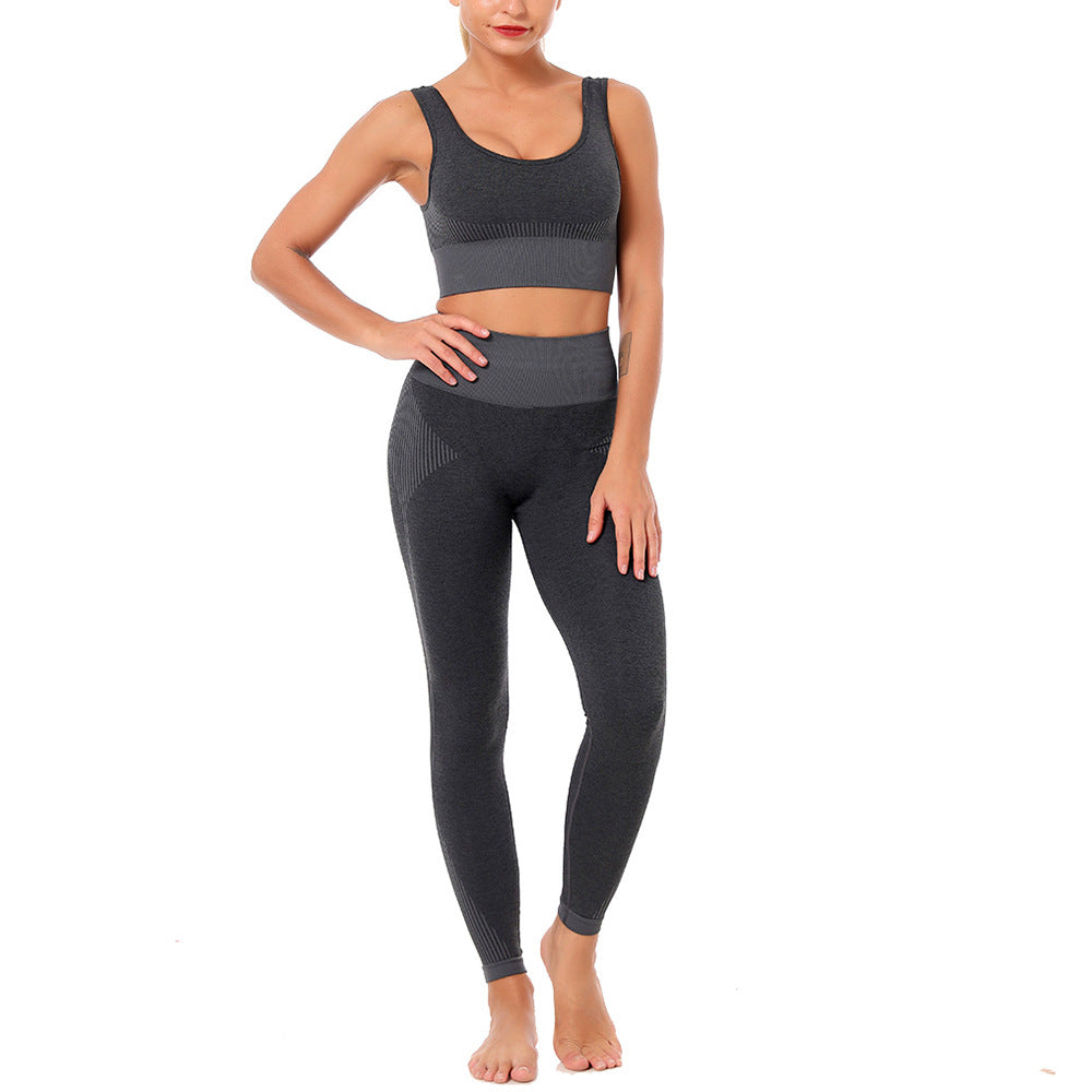 Yoga Set Sports Bra and Leggings Jogging Women Gym Set Clothes Seamless Workout Sports Tights Women Fitness Sports Suit-2