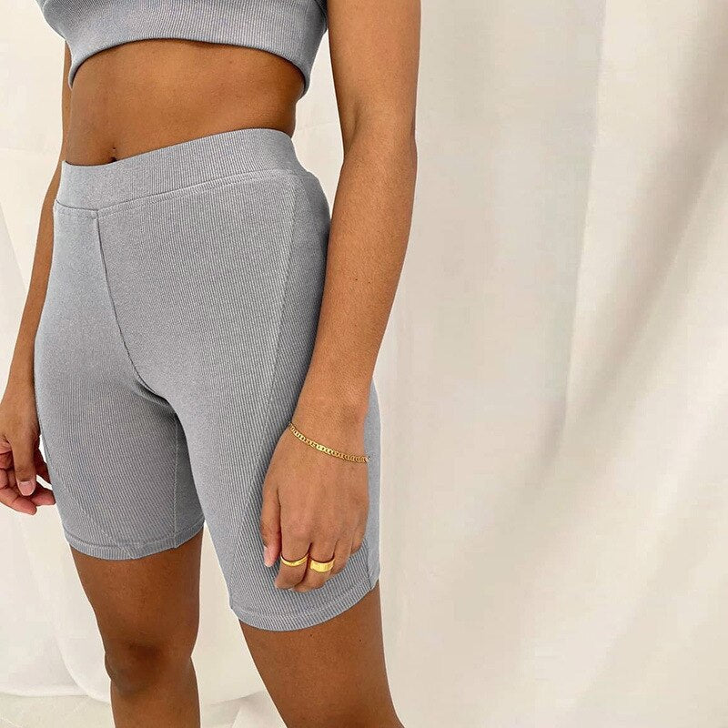 Seamless Ribbing Yoga Sets Women Gym Clothes Bra Top And Shorts Sexy Fitness Sportswear Suit Running Workout Energy Tracksuit-3