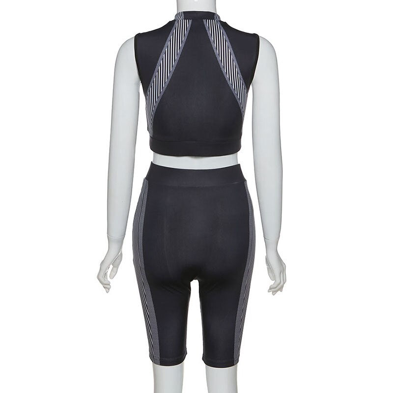 Seamless Patchwork Yoga Set Women Gym Clothes Bra Crop Top And Leggings Shorts Sexy Fitness Sportswear Running Workout Tracksuit-3